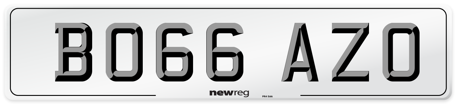BO66 AZO Number Plate from New Reg